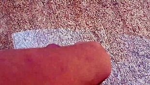 Brazilian amateur guy masturbates his huge cock solo in the garage and shoots an enormous load.