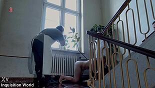 Lazy cleaning girl endures rough spanking and humiliation in bdsm training.