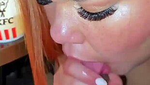 depraved stepfather asks for oral in kfc and finishes on daughter's face