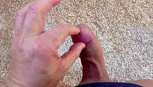 Brazilian amateur guy masturbates his huge cock solo in the garage and shoots an enormous load.