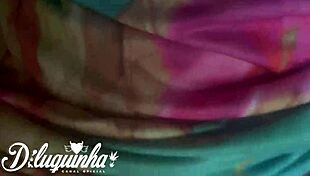 Fucking that naughty woman outdoors, almost caught by homeless.