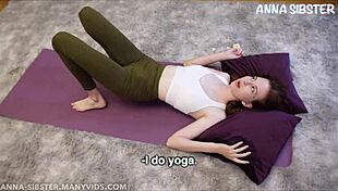 My Skinny Roommate Practices Unusual Yoga with Toys in POV.