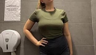 crazy squirting with big cock in public