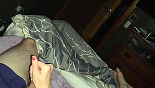 Wife Jerks, Blows, And Fucks To Cum Covered Asshole