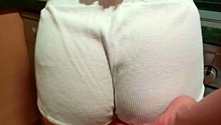 teen having sex in the kitchen with lucky fat guy?