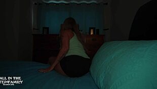 Stepmom notices junior's big boner and helps out with deepthroat