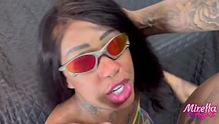 Amateur Woman Deepthroats Two Big Black Cocks And Gets Anal Creampied