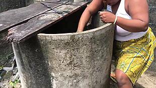 Whoa, this real outdoor Naija homemade porn with lingerie and natural tits is wild! 🌳🍑