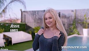 intense threesome with stepsister, bent over for blowjob and double penetration