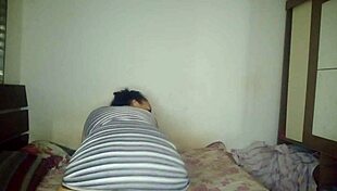 Naughty young girl excited with vibrator dancing to earn a reward