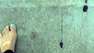 Dirty Calloused Barefoot Soles of Amateur Fetish Model in Feet Worship Scene