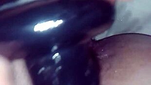 Jimena Simpson Tranny Fucks Black Dildo