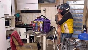 Naked For Delivery Guy, He Fucks Me Hardcore