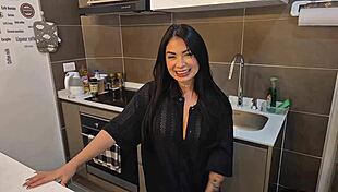 My husband arrives tired from work so I deepthroat his big cock for a quickie