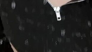 Curvy tall teen Elza Kom in sexy nylon uses dildo with braces and heels