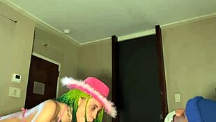 Throat and pussy stretched