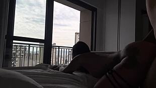 Ebony Small Waist Gets Perfect Doggy Fuck With Creampie In Sheer Outfit