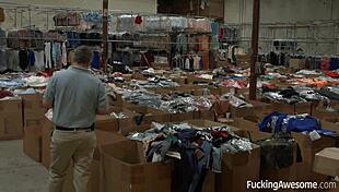 fucking awesome as summer day rides shaved pussy on cock hard