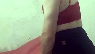 carolcross crossdresses as prostitute in miniskirt lingerie