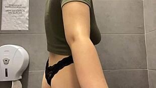 crazy squirting with big cock in public