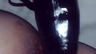 Jimena Simpson Tranny Fucks Black Dildo