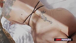 Latina loira gives blowjob and takes anal in pov scene.