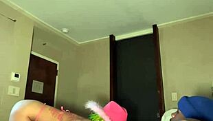 Throat and pussy stretched