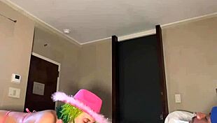 Throat and pussy stretched