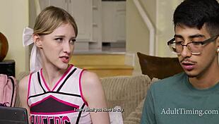 18yo virgin cheerleader fucks her dorky friend to stick it to the jocks running a wager on her v card adulttiming