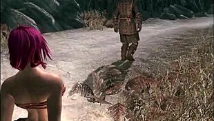 brunette and redhead lesbians meet and fuck outdoors passionately