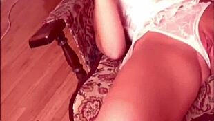 Blonde Babe Masturbates In Wet Silk Panties