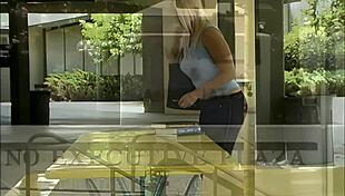 I watch the sexy brunette secretary get assfucked by her big-cocked boss and receive a facial on the bed