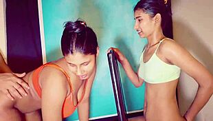 We fuck our stepbrother in threesome missionary and doggystyle