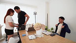 employee seduces two students for big cock fucking