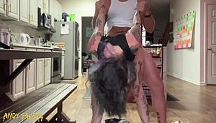 Goth girl creampied hard