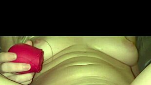 Cute blonde masturbates after bath