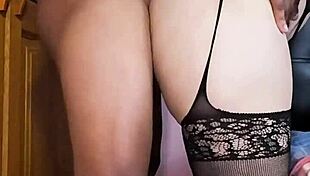 girl in lingerie interacts with stepbrother