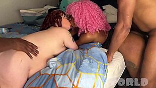 Redhead ebony sluts take two BBCs! 🔥