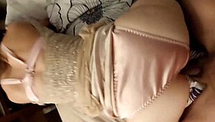 1442 - fucking white milf in dress pink satin panties doggy style pov blowjob ass licking sexy stockings high heels 😍