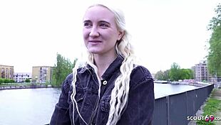 German Scout Picks Up Skinny Blonde Teen Daruma Rai For Rough Casting Fuck In Berlin!
