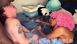 Redhead ebony sluts take two BBCs! 🔥