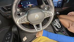 Filling Latina Pornstar's Big Ass with Cum in the Car POV