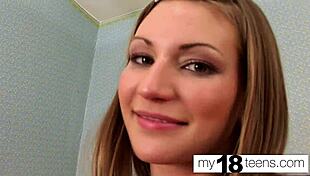 Young girl fingers tight pussy to orgasm