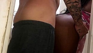 Suddenly I ATE ASS in the bathroom at DAWN, halloween interracial fun