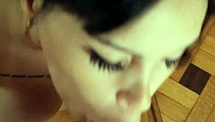 this amateur latina with fake tits just sucked and fucked that big cock until he gave her a massive facial cumshot