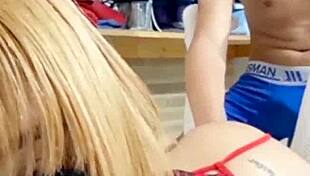 Skinny latina college girl gets bold doggystyle fuck on TikTok live