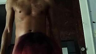 ebony bbw with big ass deepthroats big black cock intensely. she sucks it all off.