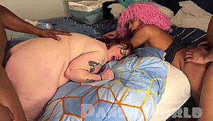 Redhead ebony sluts take two BBCs! 🔥