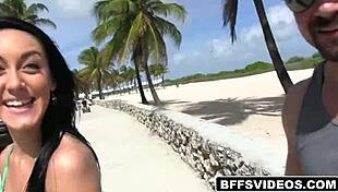 Hot Teen Feels Excited Sharing Cum With Friend On Spring Break.