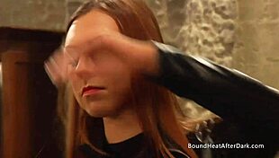 two hot lesbians kissing with madame